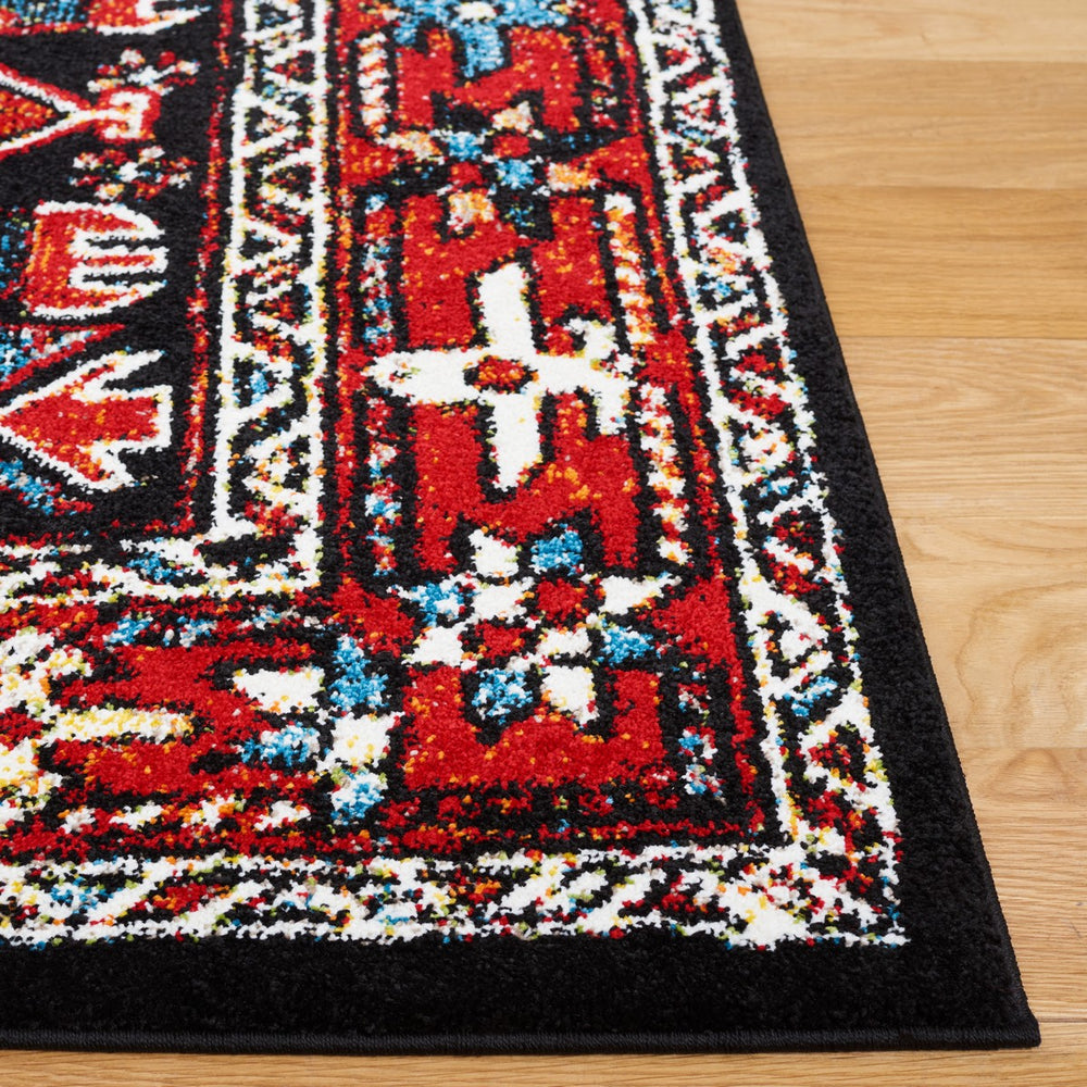 Safavieh Vintage Hamadan 229 Power Loomed Traditional Rug Red / Black 9' x 12'