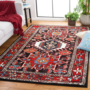 Safavieh Vintage Hamadan 229 Power Loomed Traditional Rug Red / Black 9' x 12'