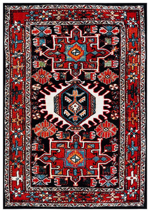 Safavieh Vintage Hamadan 229 Power Loomed Traditional Rug Red / Black 9' x 12'