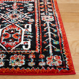 Safavieh Vintage Hamadan 230 Power Loomed Traditional Rug Red / Black 9' x 12'