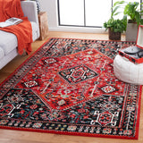 Safavieh Vintage Hamadan 230 Power Loomed Traditional Rug Red / Black 9' x 12'