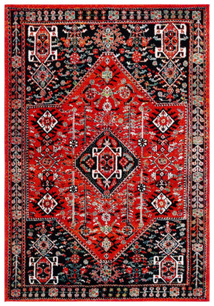 Safavieh Vintage Hamadan 230 Power Loomed Traditional Rug Red / Black 9' x 12'