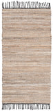 Vintage Leather 203 Hand Woven Leather, Jute, And Cotton Rug