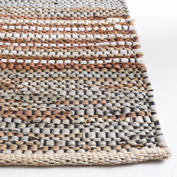 Safavieh Vintage Leather 204 Hand Woven 90% Leather And 10% Jute Rug VTL204B-5