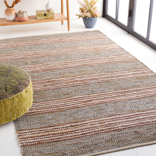 Safavieh Vintage Leather 204 Hand Woven 90% Leather And 10% Jute Rug VTL204B-5