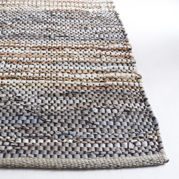 Safavieh Vintage Leather 204 Hand Woven 90% Leather And 10% Jute Rug VTL204F-5