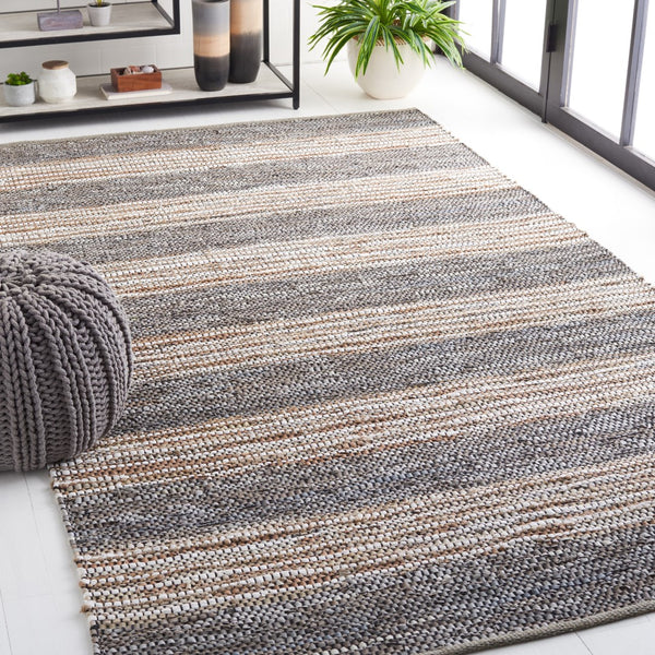 Safavieh Vintage Leather 204 Hand Woven 90% Leather And 10% Jute Rug VTL204F-5