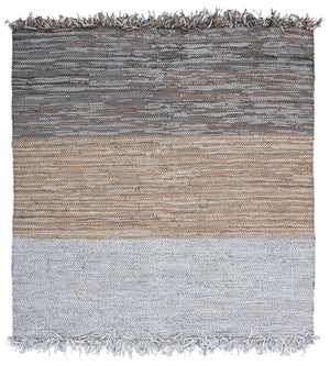 Safavieh Vintage Leather 401 Hand Woven 85% Leather, 10% Cotton, 5% Jute Rug X22X VTL401F-7SQ