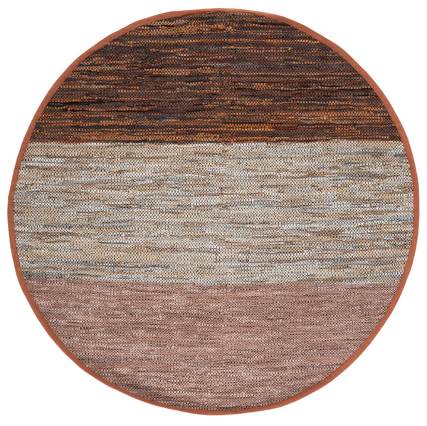 Safavieh Vintage Leather 401 Hand Woven 85% Leather, 10% Cotton, 5% Jute Rug X22X VTL401P-7R