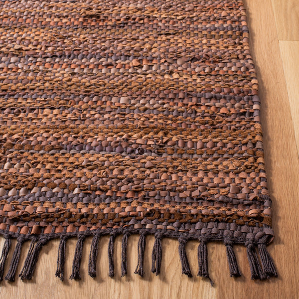 Safavieh Vintage Leather 501 Flat Weave 90% Recycled Leather and 10% Cotton Contemporary Rug VTL501T-8