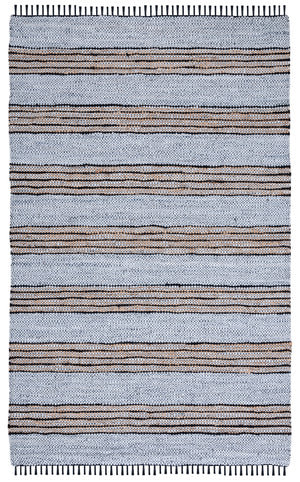 Vintage Leather 601 Hand Woven Pile Content: 70% Leather 30% Jute | Overall Content: 70% Leather 25% Jute 10% Cotton 0 Rug Silver / Natural PILE CONTENT: 70% LEATHER 30% JUTE | OVERALL CONTENT: 70% LEATHER 25% JUTE 10% COTTON VTL601G-5