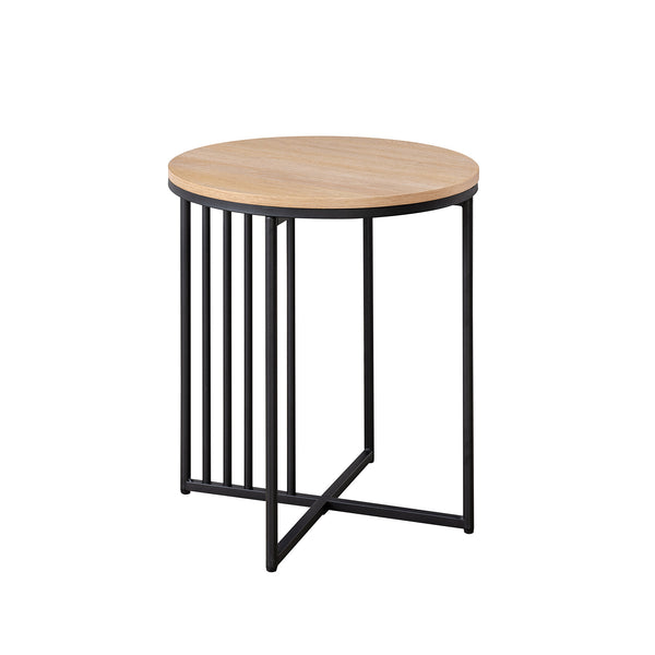 Walker Edison Vulcan Modern/Contemporary Minimalist Metal Slatted Side Table VULL8KCO