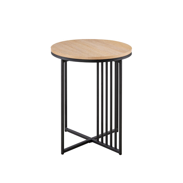 Walker Edison Vulcan Modern/Contemporary Minimalist Metal Slatted Side Table VULL8KCO
