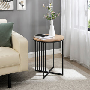Walker Edison Vulcan Modern/Contemporary Minimalist Metal Slatted Side Table VULL8KCO