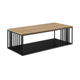 Walker Edison Vulcan Modern/Contemporary Minimalist Metal Slatted Rectangle Coffee Table VUO43CTCO