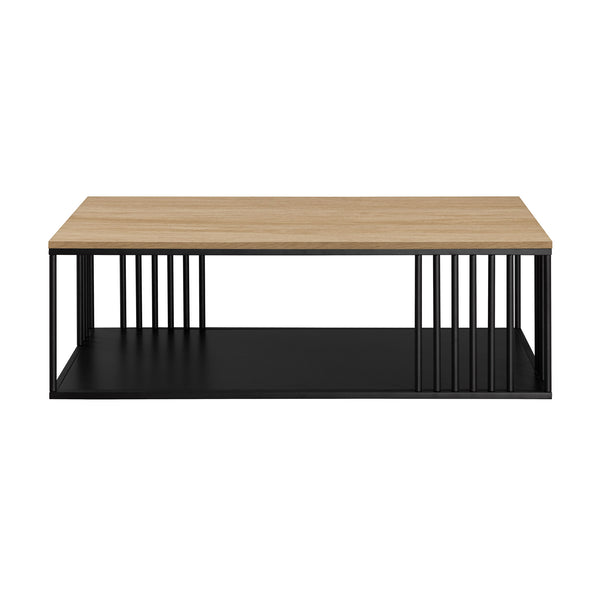 Walker Edison Vulcan Modern/Contemporary Minimalist Metal Slatted Rectangle Coffee Table VUO43CTCO