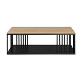 Walker Edison Vulcan Modern/Contemporary Minimalist Metal Slatted Rectangle Coffee Table VUO43CTCO