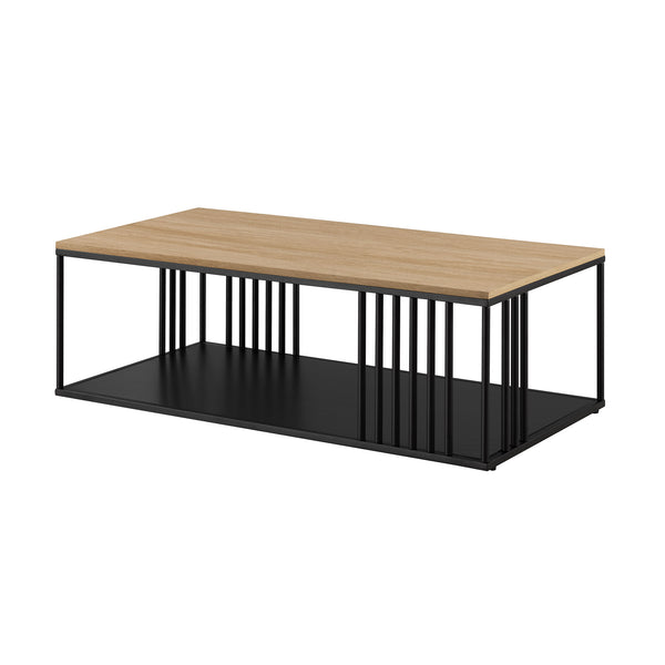 Walker Edison Vulcan Modern/Contemporary Minimalist Metal Slatted Rectangle Coffee Table VUO43CTCO