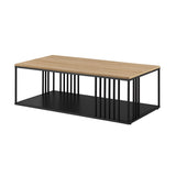 Walker Edison Vulcan Modern/Contemporary Minimalist Metal Slatted Rectangle Coffee Table VUO43CTCO