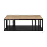 Walker Edison Vulcan Modern/Contemporary Minimalist Metal Slatted Rectangle Coffee Table VUO43CTCO