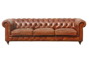 Pasargad Genuine Leather Chester Bay Tufted Sofa SOFA-3009-3-PASARGAD