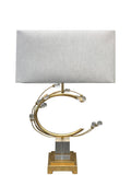 Bethel Gold Table Lamp in Metal & Crystal