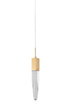 Bethel Gold Single Pendant Lighting in Metal & Crystal