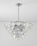 Bethel Chrome Chandelier in Steel & Crystal