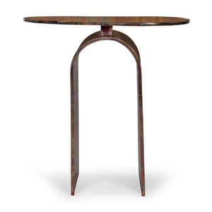 Union Home Vault Side Table-Oxidized Oxidized Finish Aluminium