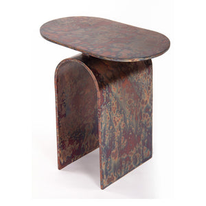 Union Home Vault Side Table-Oxidized Oxidized Finish Aluminium