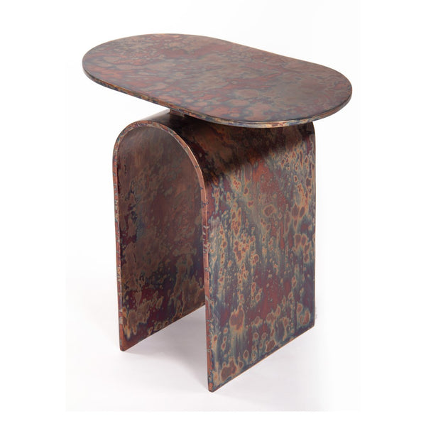 Union Home Vault Side Table-Oxidized Oxidized Finish Aluminium