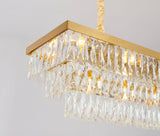 Bethel Gold Chandelier in Metal & Crystal