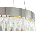 Bethel Chrome LED Chandelier in Stainless Steel & Crystal