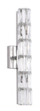 Bethel Chrome Wall Sconce in Metal & Crystal