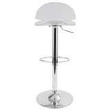 Venti Contemporary Adjustable Barstool with Swivel in Clear Acrylic by LumiSource