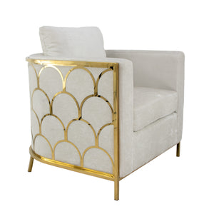 Zeugma Verona Gold and Grey Chair