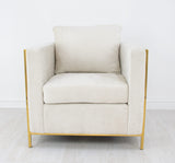 Zeugma Verona Gold and Grey Chair