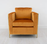 Zeugma Verona Gold and Orange Chair