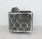 Verona Silver and Charcoal Chair