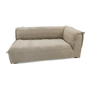 Union Home Veronica Sectional Warm Gray 100% Linen