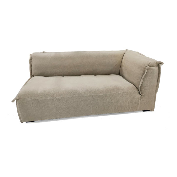 Union Home Veronica Sectional Warm Gray 100% Linen