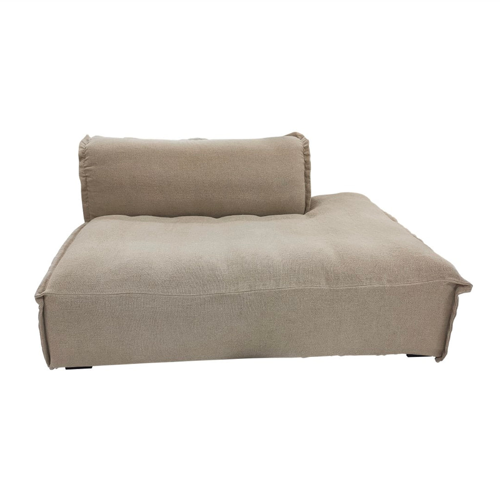 Union Home Veronica Sectional Warm Gray 100% Linen