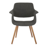Vintage Flair Mid-Century Modern Chair in Walnut and Charcoal Fabric by LumiSource