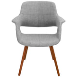 Vintage Flair Mid-Century Modern Chair in Light Grey by LumiSource