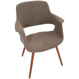 Vintage Flair Mid-Century Modern Chair in Medium Brown by LumiSource