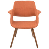 Vintage Flair Mid-Century Modern Chair in Orange by LumiSource