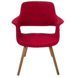 Vintage Flair Mid-Century Modern Chair in Red by LumiSource
