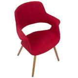 Vintage Flair Mid-Century Modern Chair in Red by LumiSource