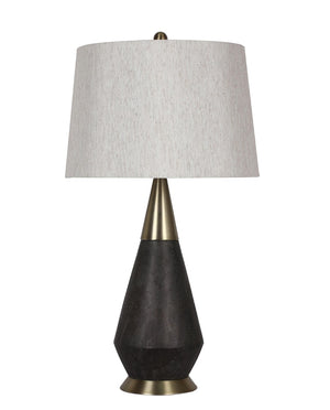 Bethel Dark Walnut Table Lamp in Walnut & Metal