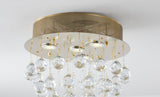 Bethel Gold Semi Flush Mount in Iron & Crystal